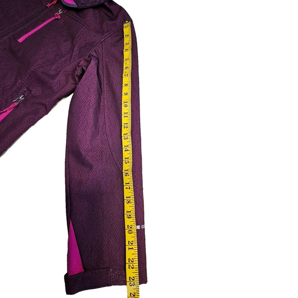 Free Country Coat Jacket Faux Fur Lined Size Large Womens Purple Wine - Picture 9 of 10